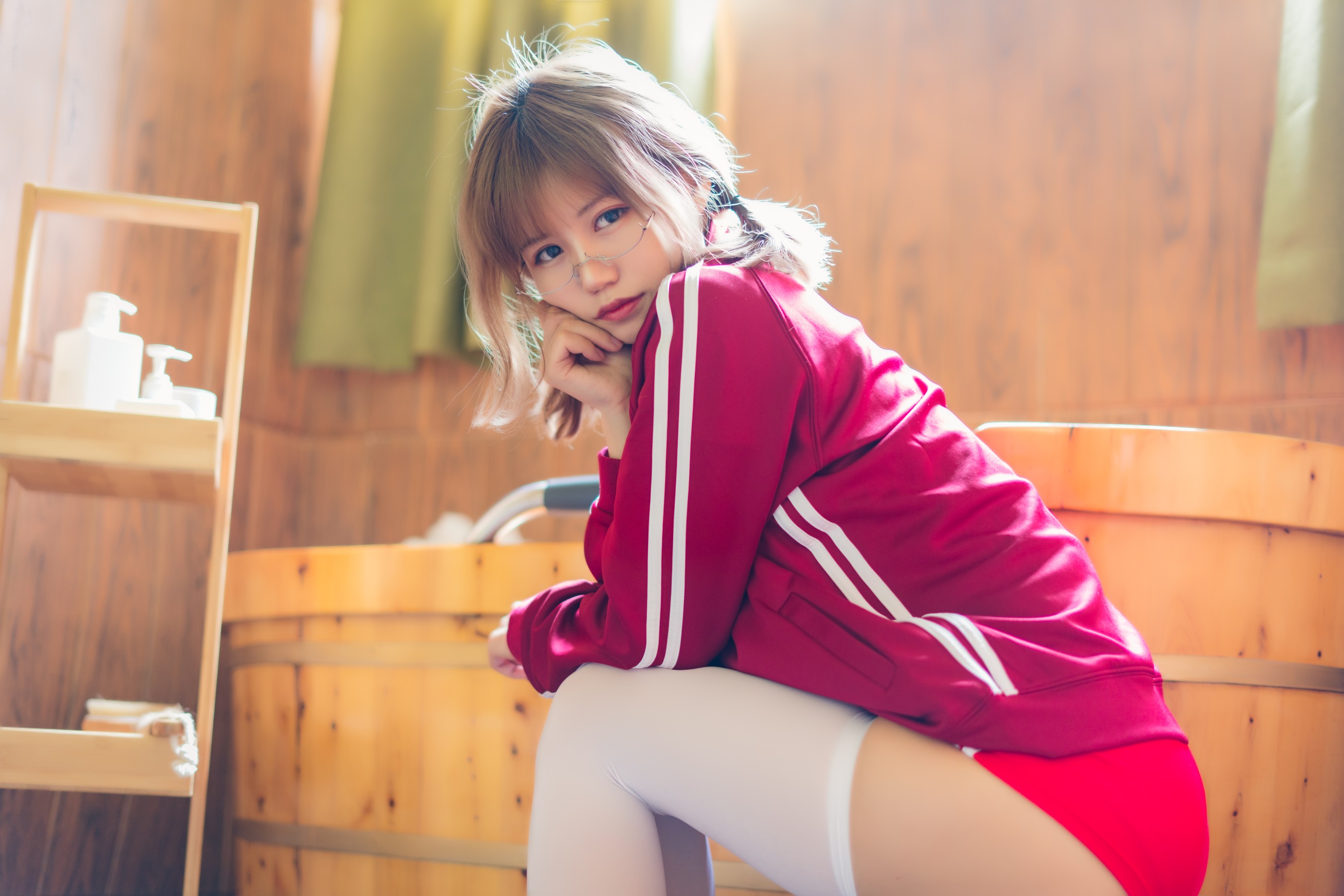 图片[1]-小仓千代w – NO.005 红色体操服 [48P]-XikXak